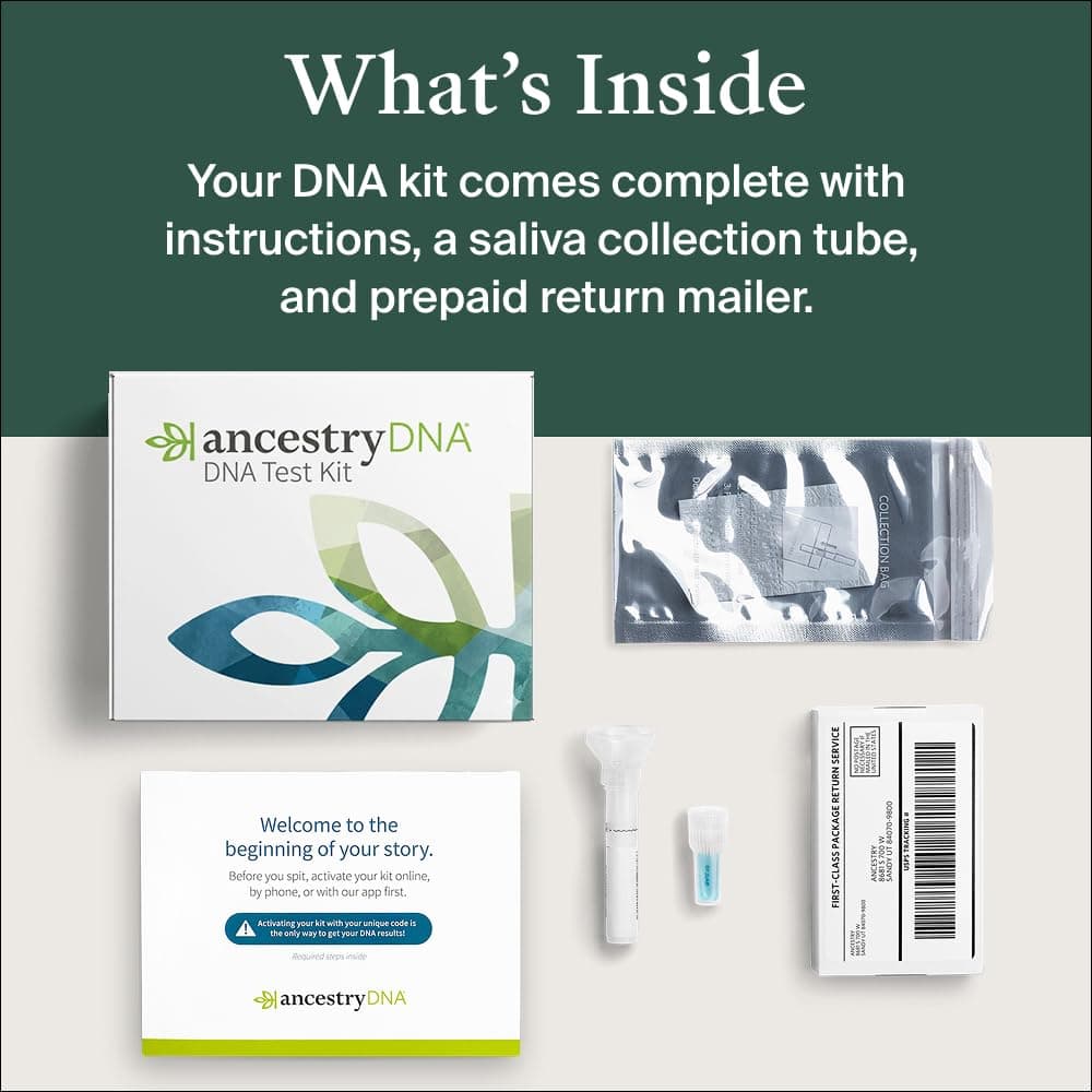 AncestryDNA + Traits Genetic Test Kit: Personalized Genetic Traits, DNA Ethnicity Test, Origins & Ethnicities, Complete DNA Test, Ancestry Reports