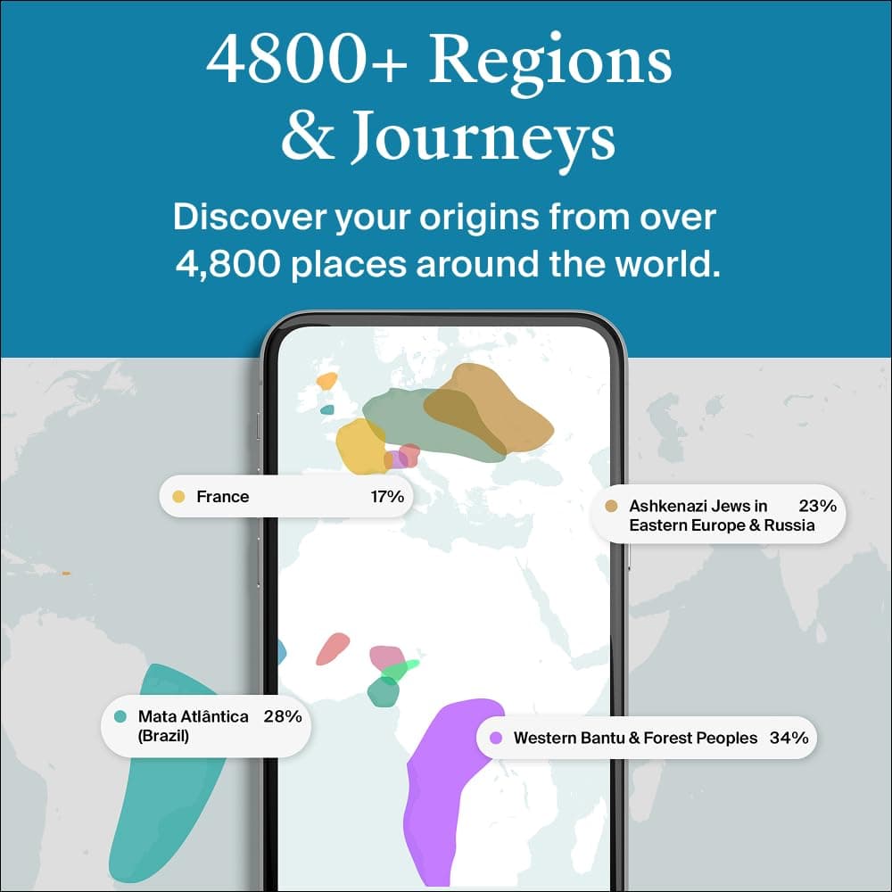 AncestryDNA + Traits Genetic Test Kit: Personalized Genetic Traits, DNA Ethnicity Test, Origins & Ethnicities, Complete DNA Test, Ancestry Reports