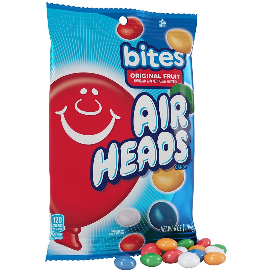 Airheads Bites 9oz Candy | Assorted Fruit Flavors in Bite-Sized Chewy Pieces