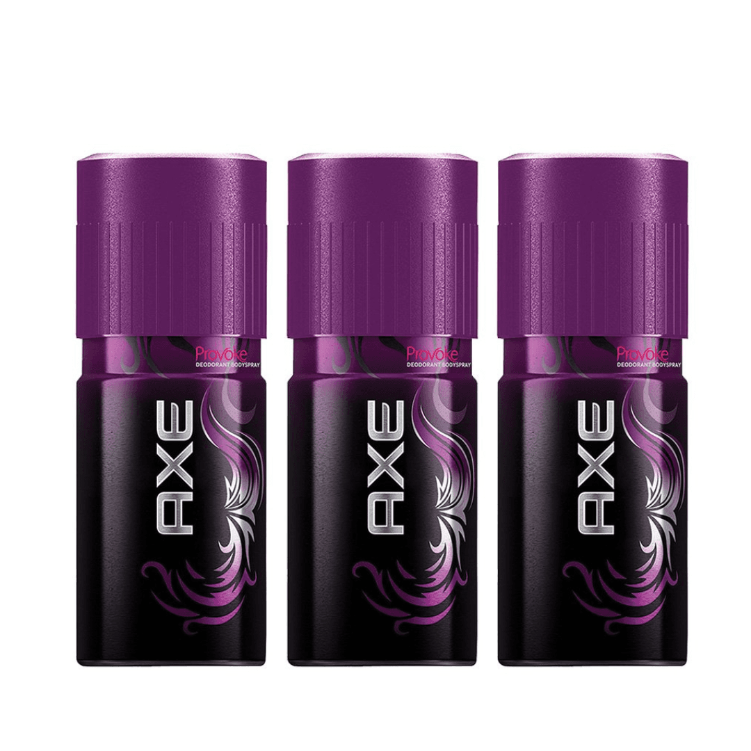 Axe Provoke Long Lasting Deodorant Bodyspray for Men 150 ml 3-Pack I Bulk Masculine Fragrance