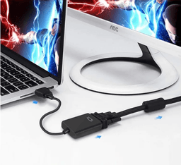 Allan Superstore 10m DisplayPort (DP) Male to HDMI Female Cable – 1080p Full HD Output