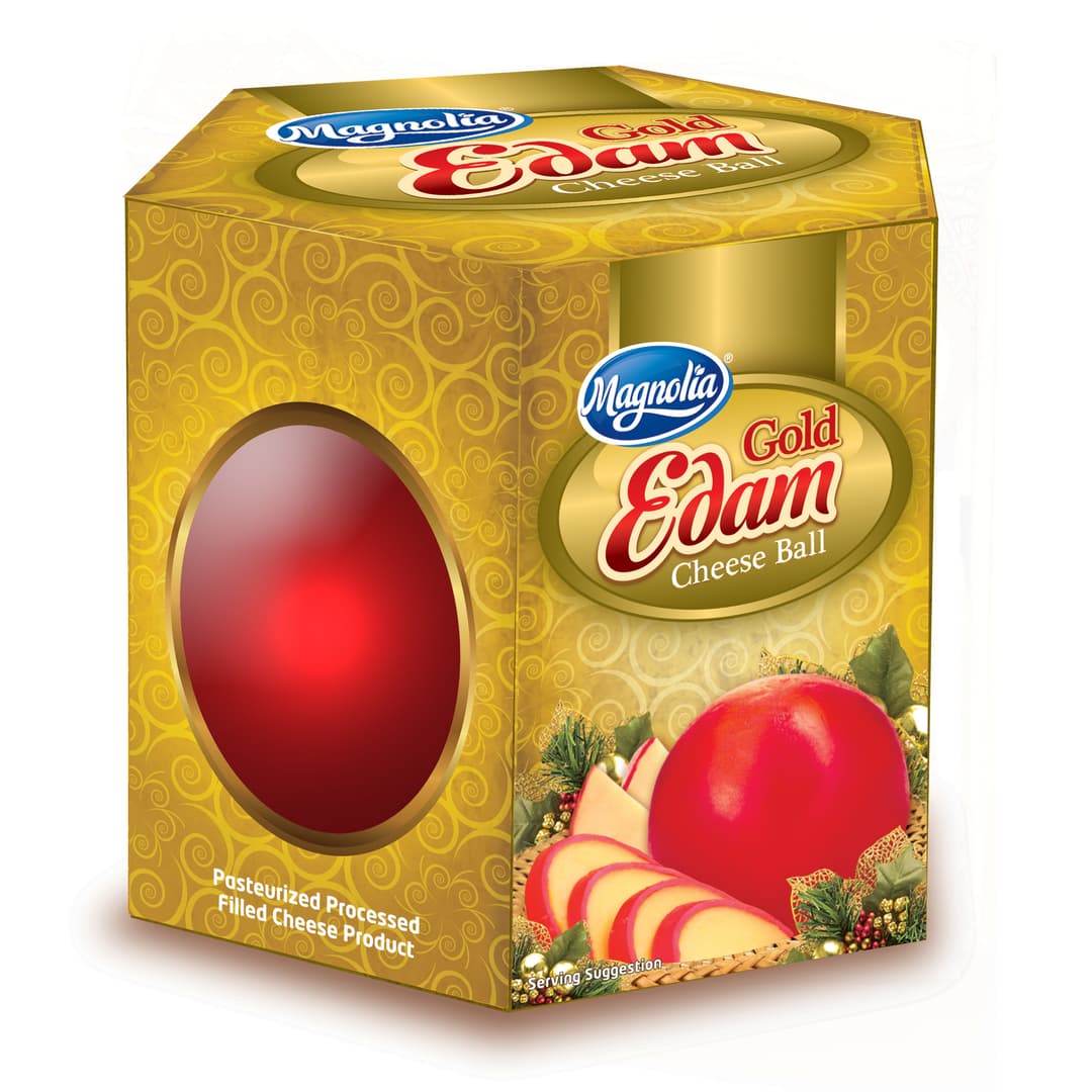 Magnolia Edam Quezo de Bola 500g – Classic Holiday Cheese Ball, Semi-Hard Cheese