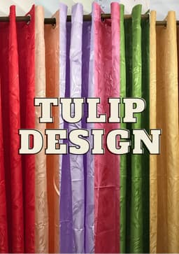 DE Curtains 7ft Tulip 3-in-1 Set Ring Curtains - Jacquard Satin