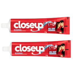 Close Up Anti-Bacterial Toothpaste Red Hot 175g x 2 Value Pack | Long-Lasting Fresh Breath & Germ Defense