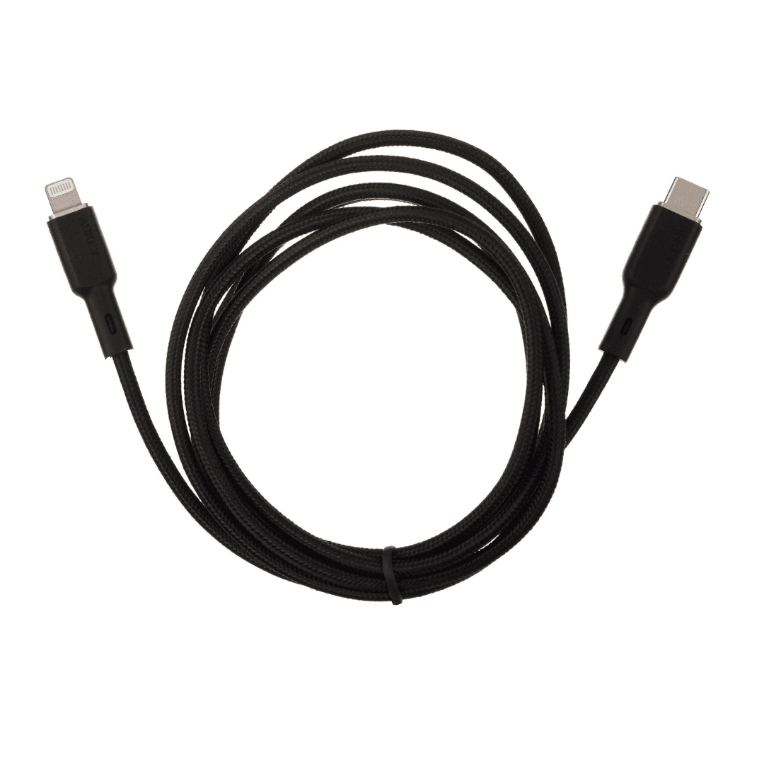 AUKEY CB-NCL2 Nylon Braided USB-C to Lightning Cable | 1.8m Black | Fast Charging