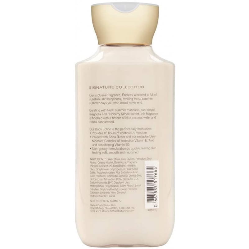 Bath & Body Works Endless Weekend Body Lotion – Shea Butter & Vitamin E Moisturizer, 236ml