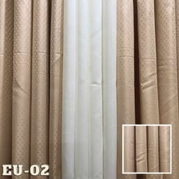 DE Curtains - 7ft Euro 3-in-1 Set Ring Curtains - Thai Silk Fabric
