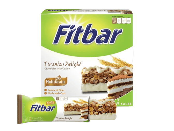 Fitbar Multigrain Bar Tiramisu Delight | 24g Each | 5 Pack, 90 Calories, No Trans Fats