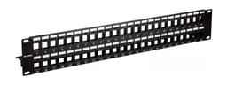 D-Link NPP-C61BLK481 48-Port Cat6 UTP Patch Panel – Fully Loaded, Keystone Type, Unshielded