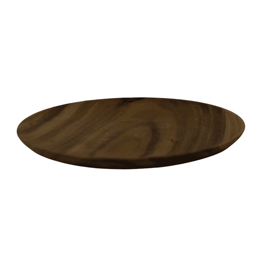 WD22007M Handcrafted Acacia Wood Round Serving Plate (25 cm)