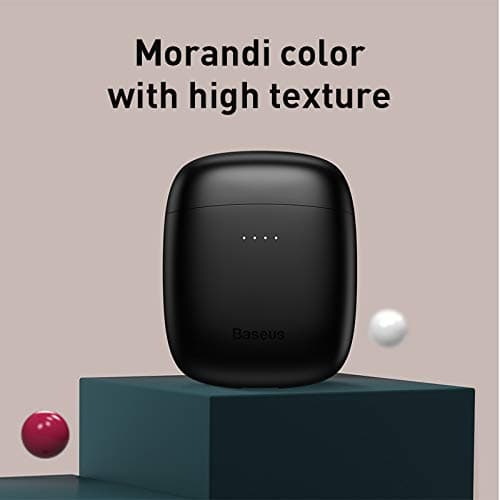 Baseus Encok W04 True Wireless Earphones | Bluetooth 5.0, Touch Control, 20-Hour Battery Life, Type-C Charging – Black (NGW04-01)