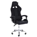 Cubix GC 656 Gaming Chair in PU Leather Black Finish; Chrome Base with Casters