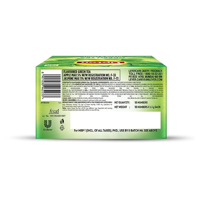 Lipton Green Tea | 50 Tea Bags Box | Rainforest Alliance Certified | Natural Antioxidants