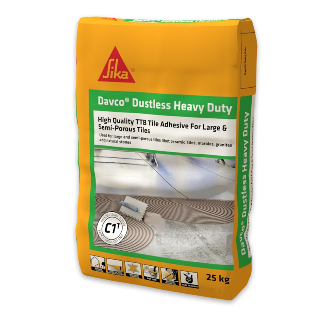 Davco Dustless Heavy Duty Tile Adhesive 25kg I Professional Grade Ceramic Tile Cement