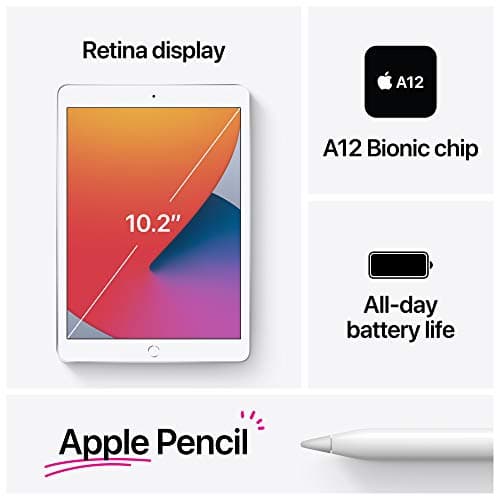 Apple 2020 iPad 10.2-inch 8th Generation | Wi-Fi | A12 Bionic Chip | Retina Display Tablet