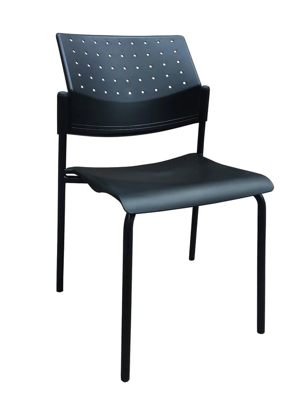 Cubix Stackable Plastic Meeting Chair with Metal Frame