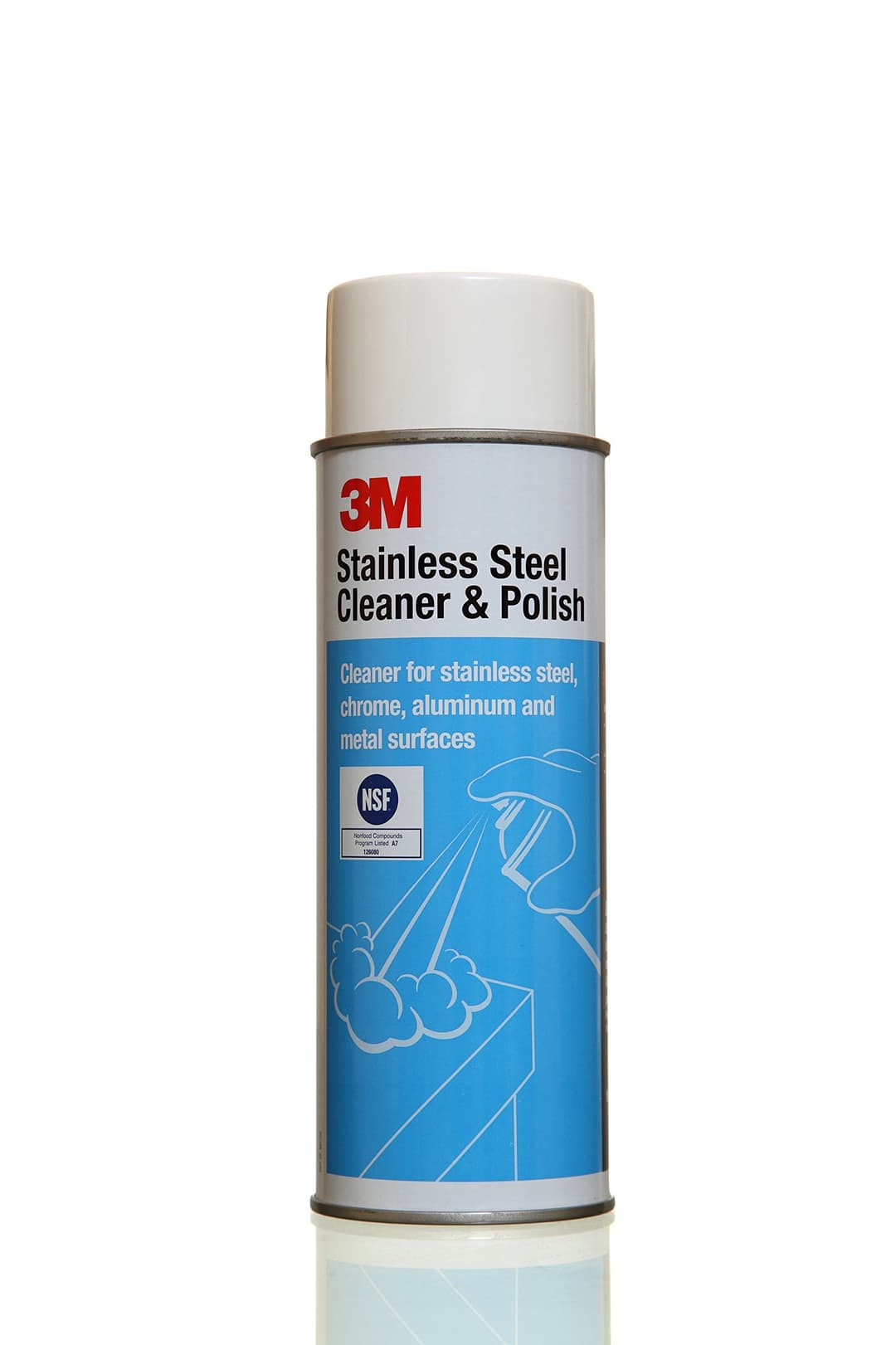 3M Professional Stainless Steel Cleaner & Polish Aerosol Spray I 21oz Lime Scent NSF Certified