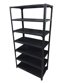 MJD Steel Shelving Rack – 7 Adjustable Shelves, Heavy-Duty Storage, Dark Gray