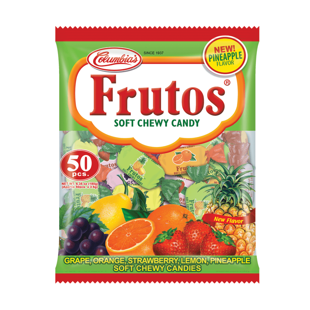 Frutos Soft Chewy Candy – 50‑Piece Assorted Tropical & Sour Flavors