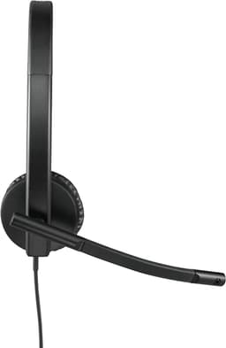 Logitech H570E Wired Headset | Acoustic Echo Cancellation & DSP (Black)