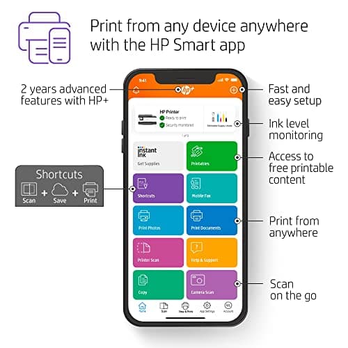 HP OfficeJet Pro 8034e Wireless Color All-in-One Printer | Print/Scan/Copy/Fax, Wi-Fi, Duplex