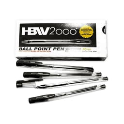 HBW 2000 Black Ball Pen – Smooth Writing, 0.7mm Tip, 12pcs per Box