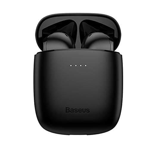 Baseus Encok W04 True Wireless Earphones | Bluetooth 5.0, Touch Control, 20-Hour Battery Life, Type-C Charging – Black (NGW04-01)