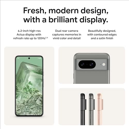 Google Pixel 8 - Unlocked Android Smartphone with Advanced Pixel Camera, 24-Hour Battery, and Powerful Security