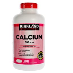 Kirkland Calcium 600mg + Vitamin D3 â Bone Support, 500 Tablets
