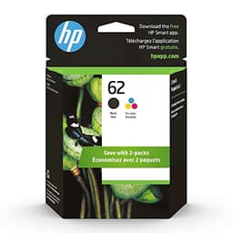 HP 62 Black & Tri-color Ink (2-Pack) | Original HP Combo Pack for Crisp Black Text and Vibrant Colour Prints