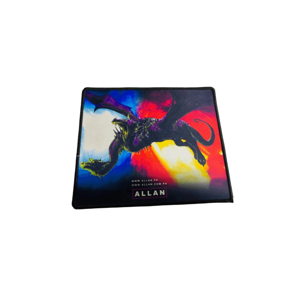Allan Superstore 24x20cm Rubber Base Stitched Gaming Mouse Pad l 2mm Thick, Random Design
