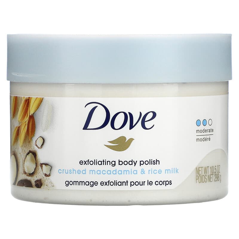 Dove Crushed Macadamia & Rice Milk Exfoliating Body Polish 10.5oz/298g