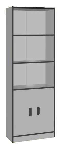 Cubix Bookcase, Light Grey Color