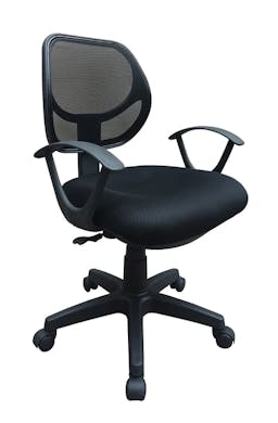 Cubix Mesh Office Computer Swivel Chair with Armrest, Black