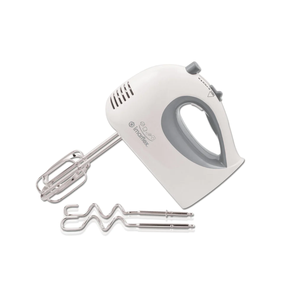 Imarflex IMX‑250 Portable Hand Mixer | 250W, 5 Speeds + Turbo, SS Beaters & Hooks, Eject Button