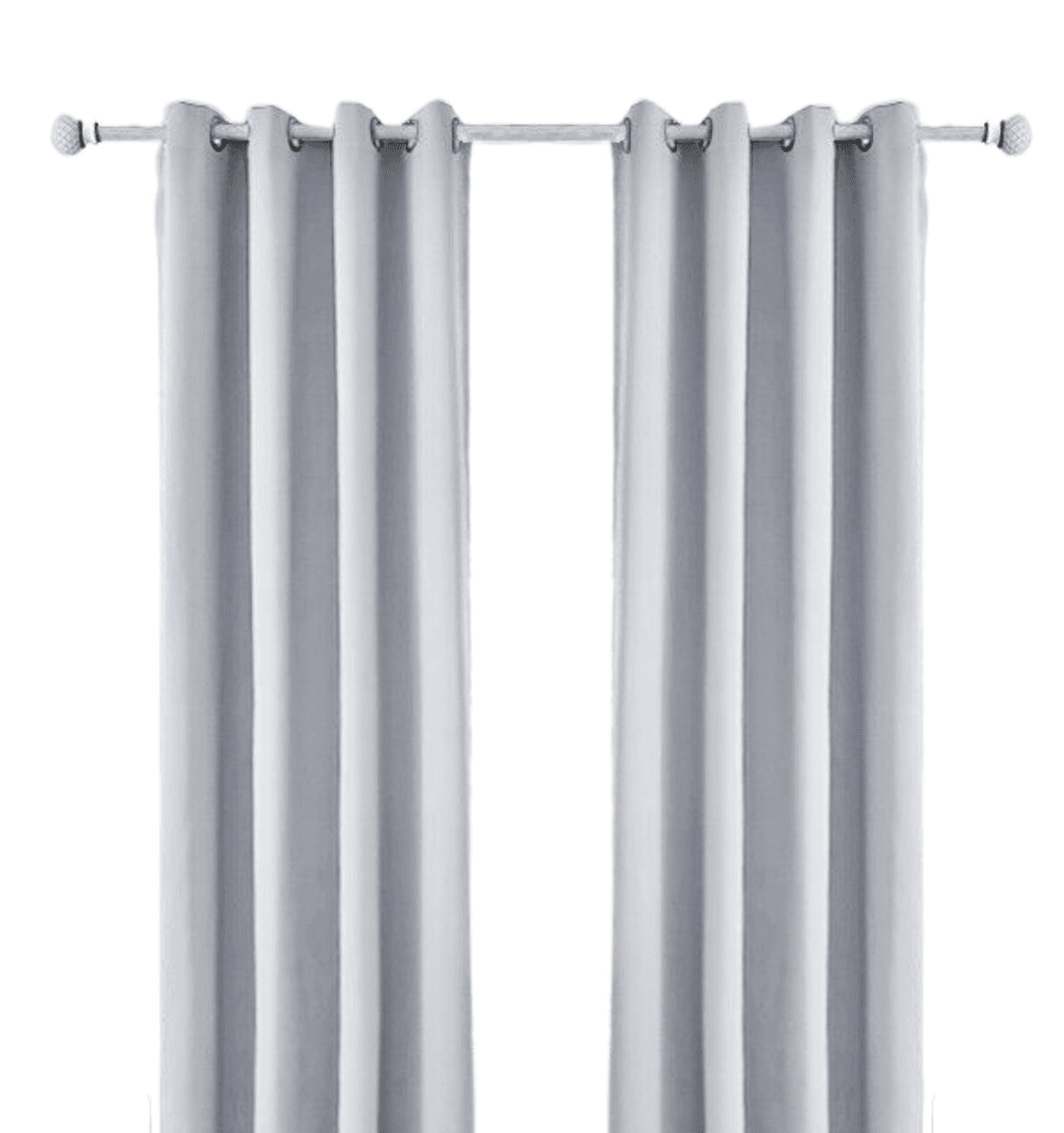 DE Curtains 9ft Full Blackout Ring Curtains | Thermal Insulated | Plain Black Single Panel