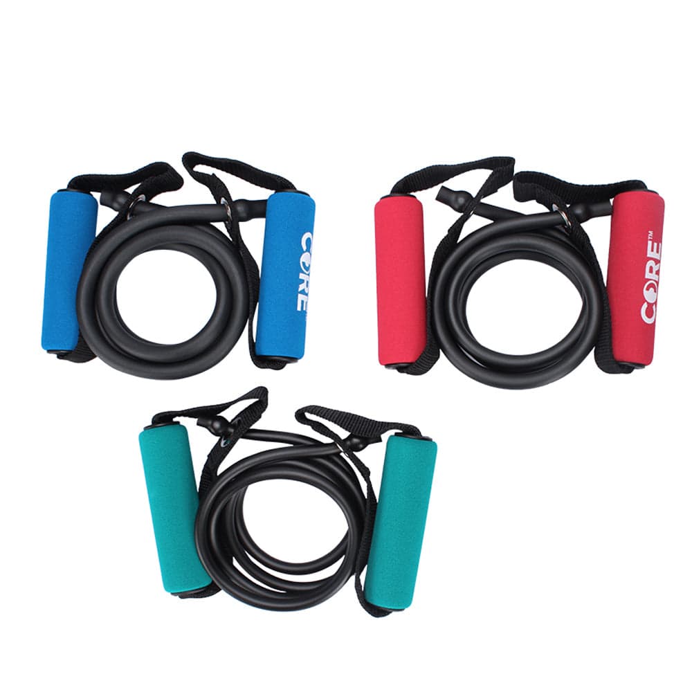 Core Resistance Training Kit – 3 Bands (Blue/Green/Red) for Full-Body Workouts