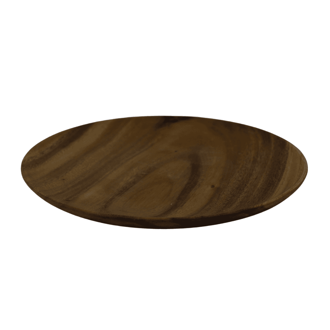 WD22007M Handcrafted Acacia Wood Round Serving Plate (25 cm)