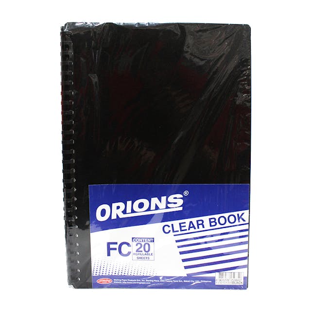 Orions FC20 Refillable Clear Book (Long, 20 sheets)