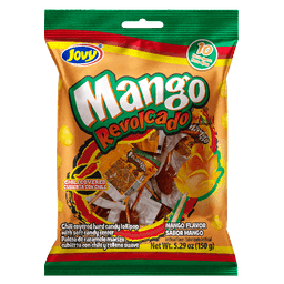 Jovy Mango Revolcado Chili Covered Mexican Lollipop with Soft Candy Center 10pcs/bag