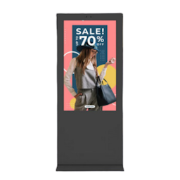 Kiwi Outdoor Floor-standing Non-Touch Kiosk Black 49" Android 7.1.1 A40 1+16G IP56
