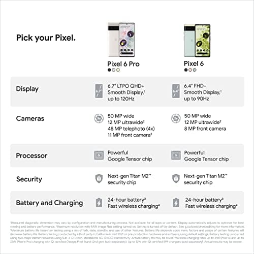 Google Pixel 6 Pro | 5G Unlocked Smartphone | Advanced Camera | Telephoto Lens | 128GB