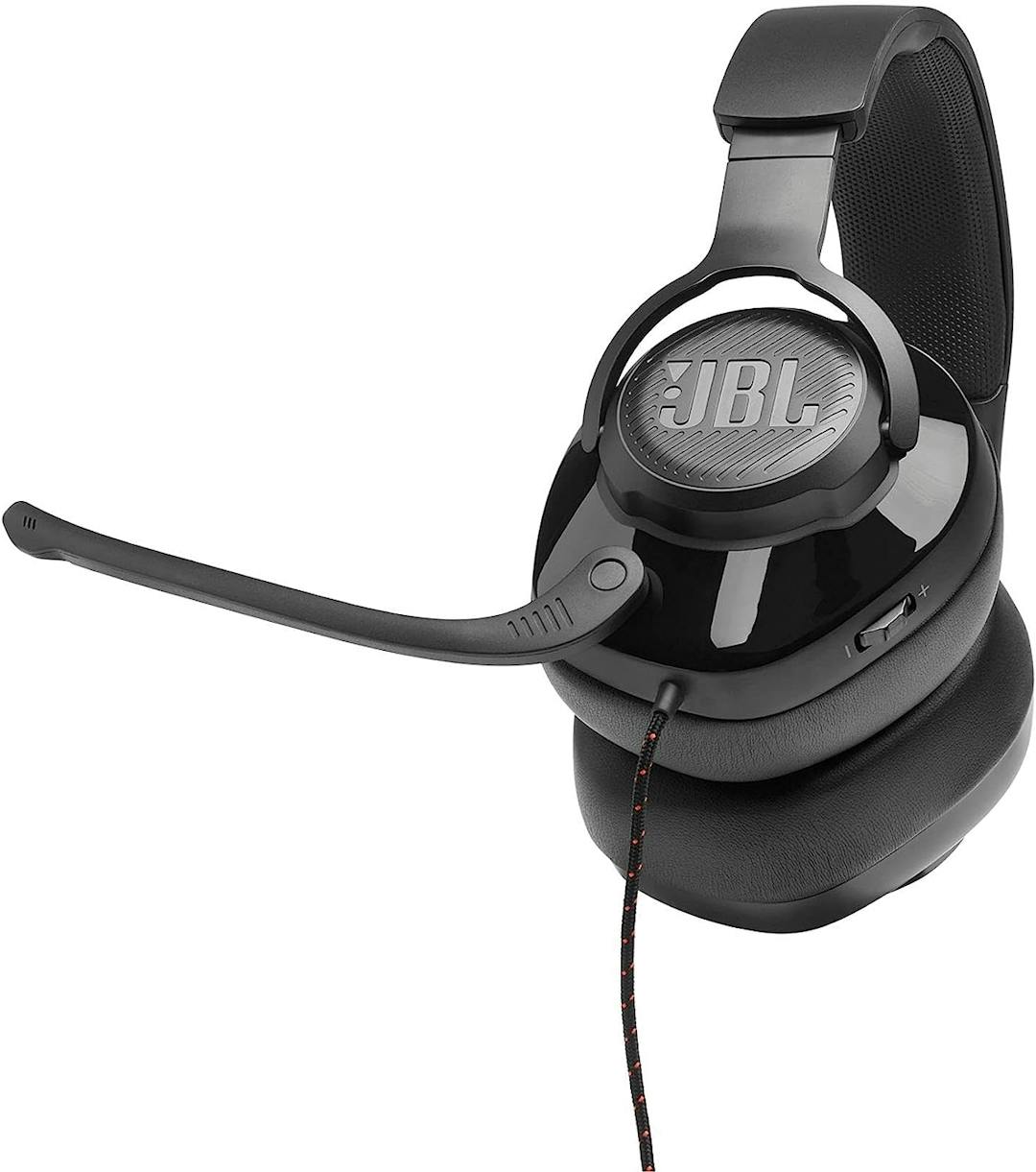 JBL Quantum 300 Black Hybrid Wired Over-Ear PC Gaming Headset with Flip-up Mic