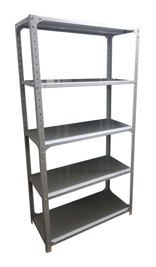MJD Steel Shelving Rack – 7 Adjustable Shelves, Heavy-Duty Storage, Dark Gray