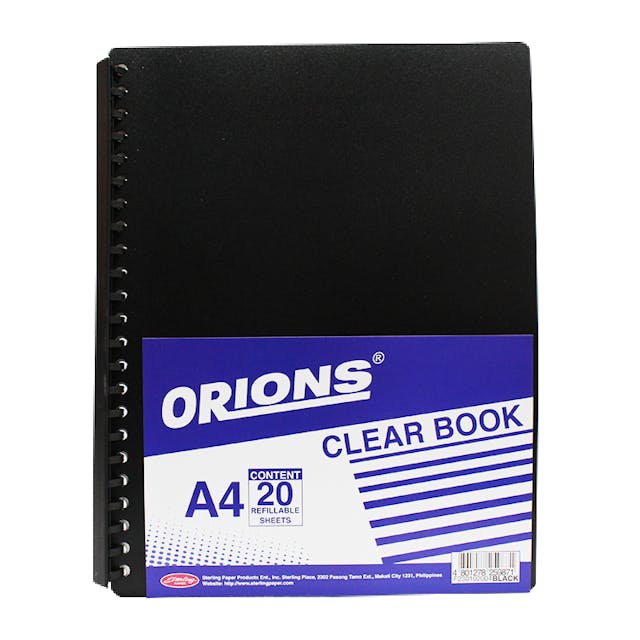 Orions Refillable Clear Book (A4, 20 sheets)