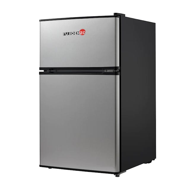Fujidenzo 3.5 cu. ft. Two-Door Personal Refrigerator RDD 35T (Titanium)