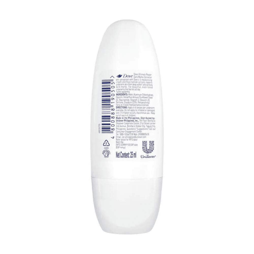 Dove Ultimate White Deodorant Roll-On (25ml)