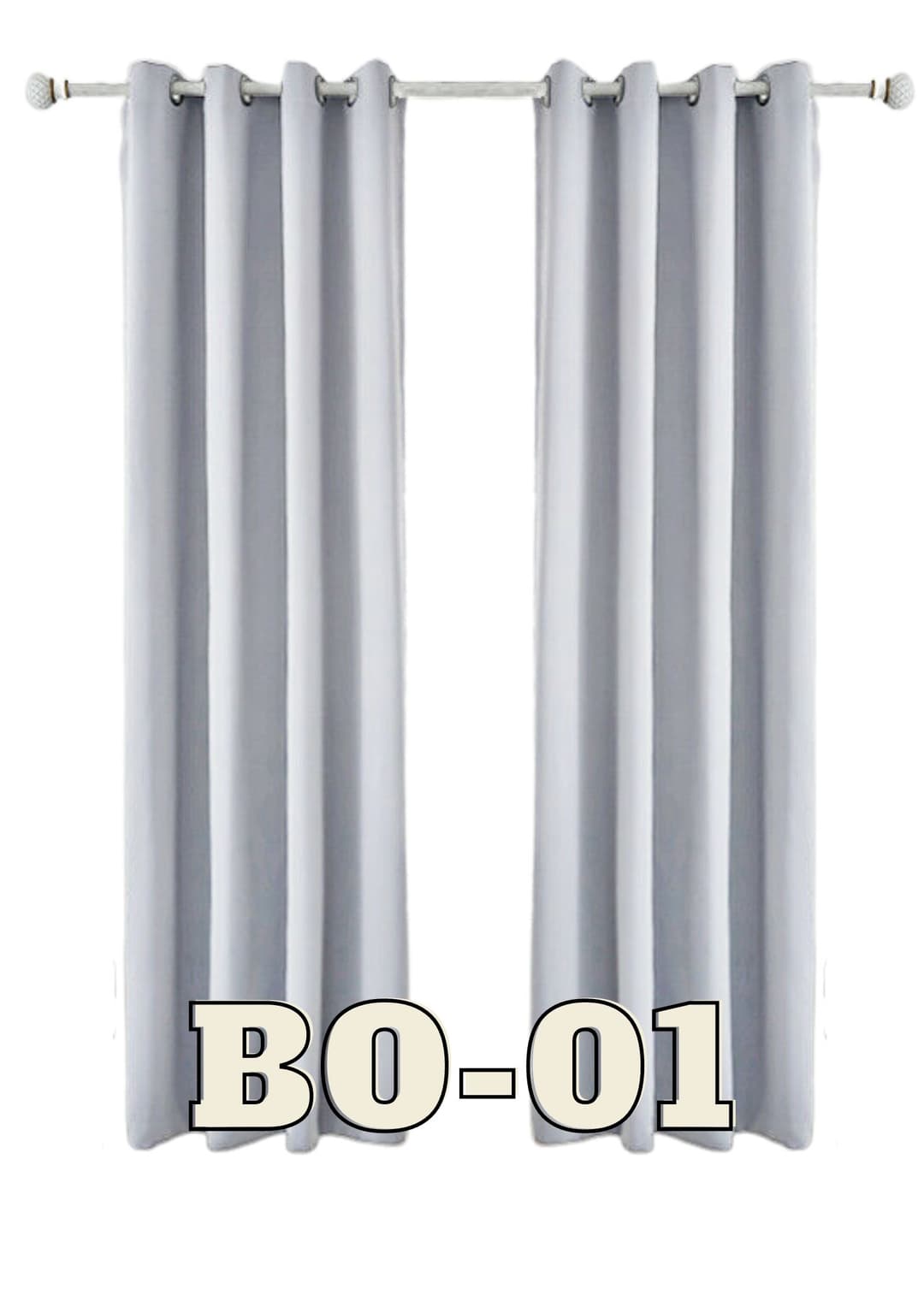 DE Curtains 9ft Full Blackout Ring Curtains | Thermal Insulated | Plain Black Single Panel