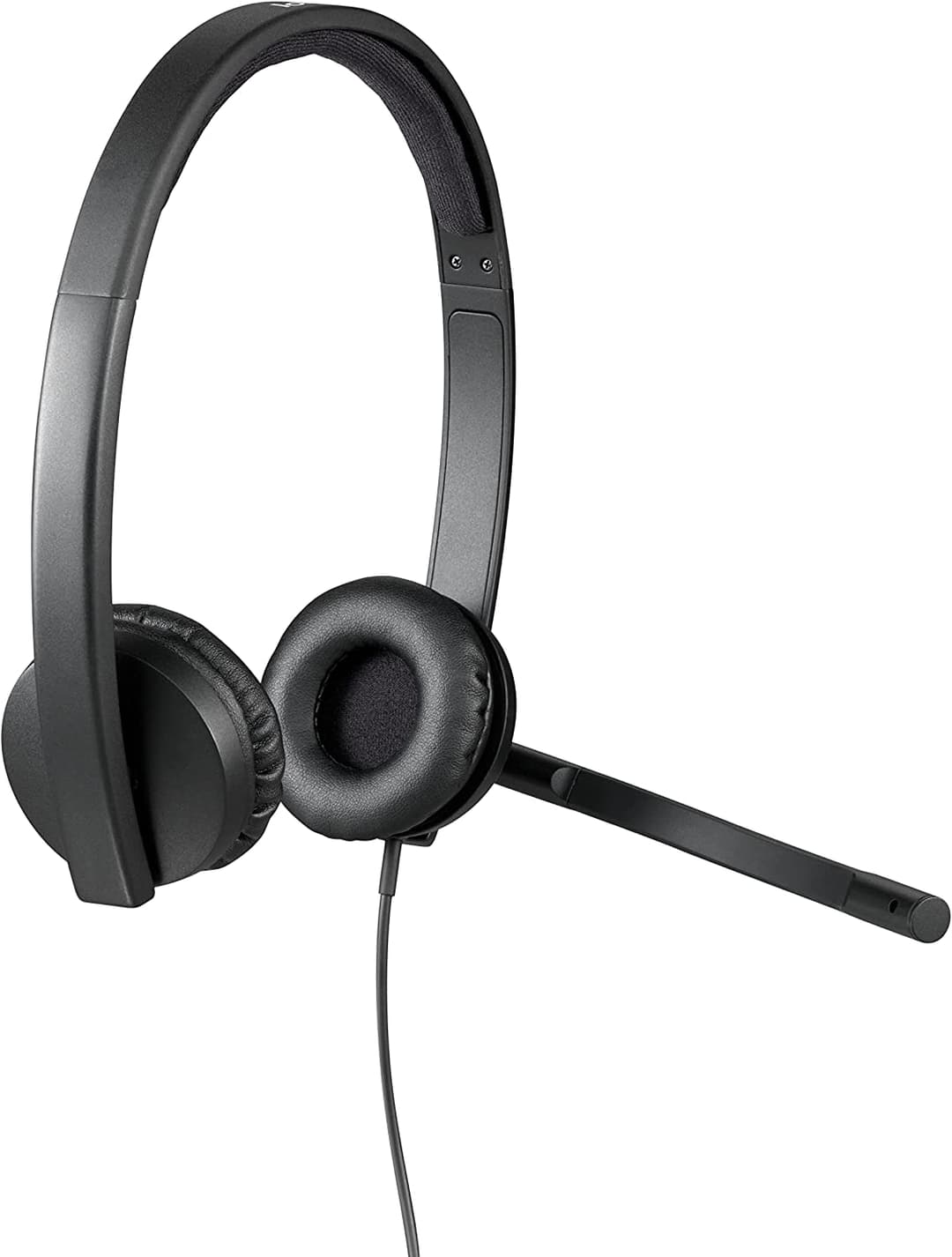 Logitech H570E Wired Headset | Acoustic Echo Cancellation & DSP (Black)