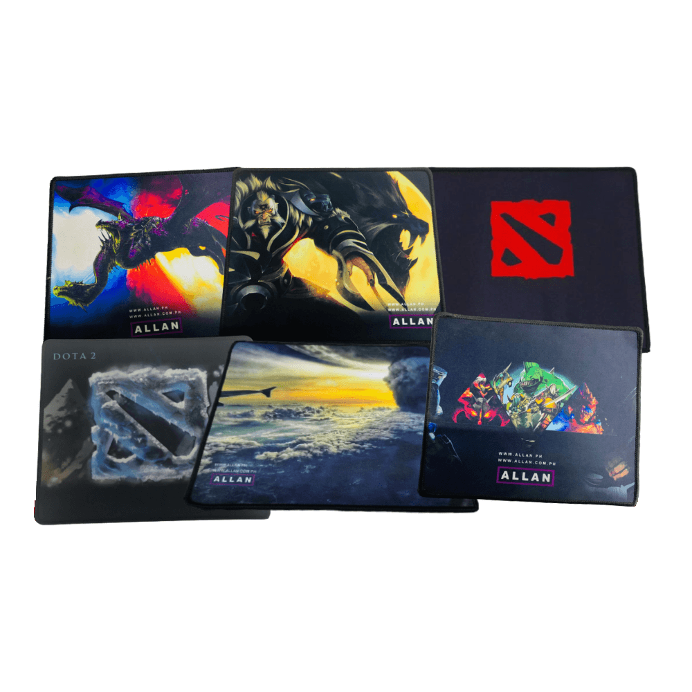 Allan Superstore 24x20cm Rubber Base Stitched Gaming Mouse Pad l 2mm Thick, Random Design